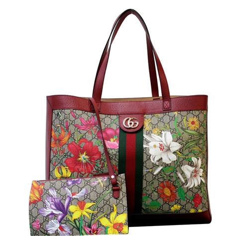 gucci floral box|gucci tote bag with zipper.